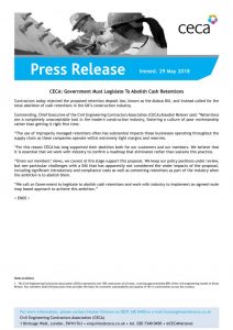 thumbnail of CECA – Government Must Legislate to Abolish Cash Retentions – Immed. 29 May 2018